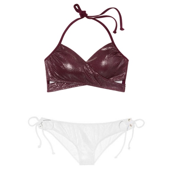 maroon swimsuit top